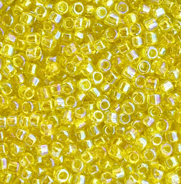 Transparent RB - Yellow RB, Matsuno 8/0 Seed Beads